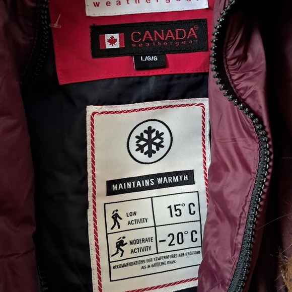 Canada Weather Gear Burgundy Parka with Faux Fur Hood - Picture 4 of 10